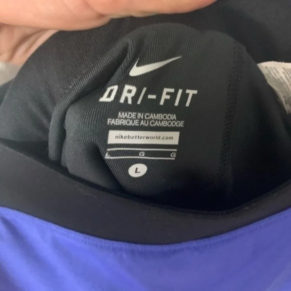 NIKE skirt womens blue/purple dri-fit tennis/golf skirt large